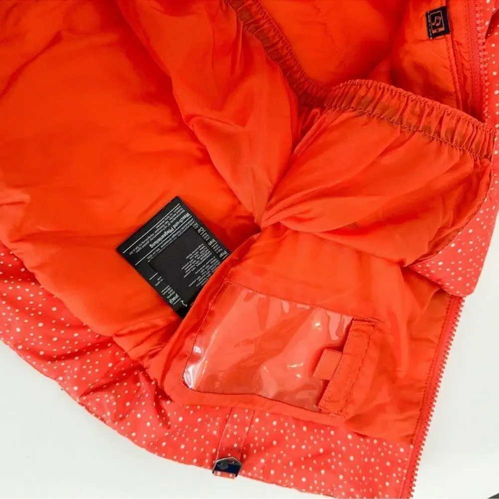 Burton DryRide Orange polka dot ski jacket sz L